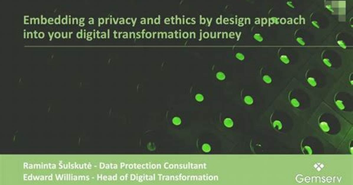 A Journey into Digital Ethics and Privacy