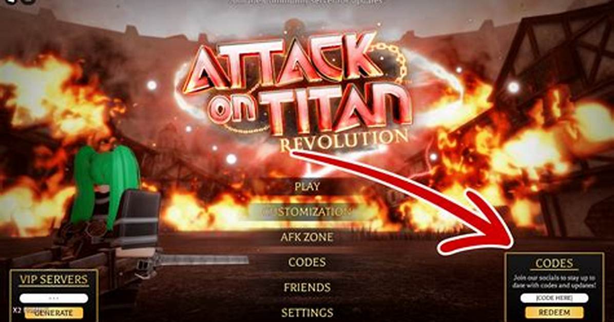 Attack on Titan Revolution Codes: Unlocking the Secrets of the Game