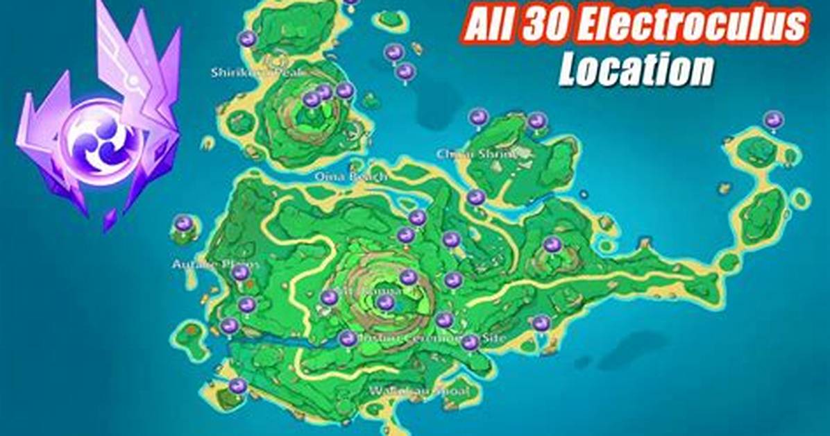 Guide to All Electroculus Tsurumi Island Locations Genshin Impact 2.2