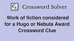 Hugo Award Genre Crossword Clue Answer