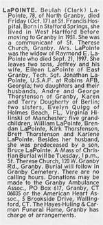 Kat Lapointe Obituary Connecticut State Kat Lapointe