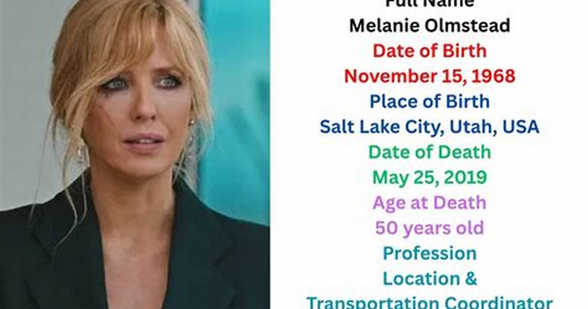 Melanie Olmstead Obituary When Did Yellowstone S