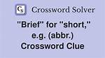 Senator, E. G. , in Brief Crossword Clue