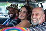 Steffy Moreno and Friends Enjoying Car Ride